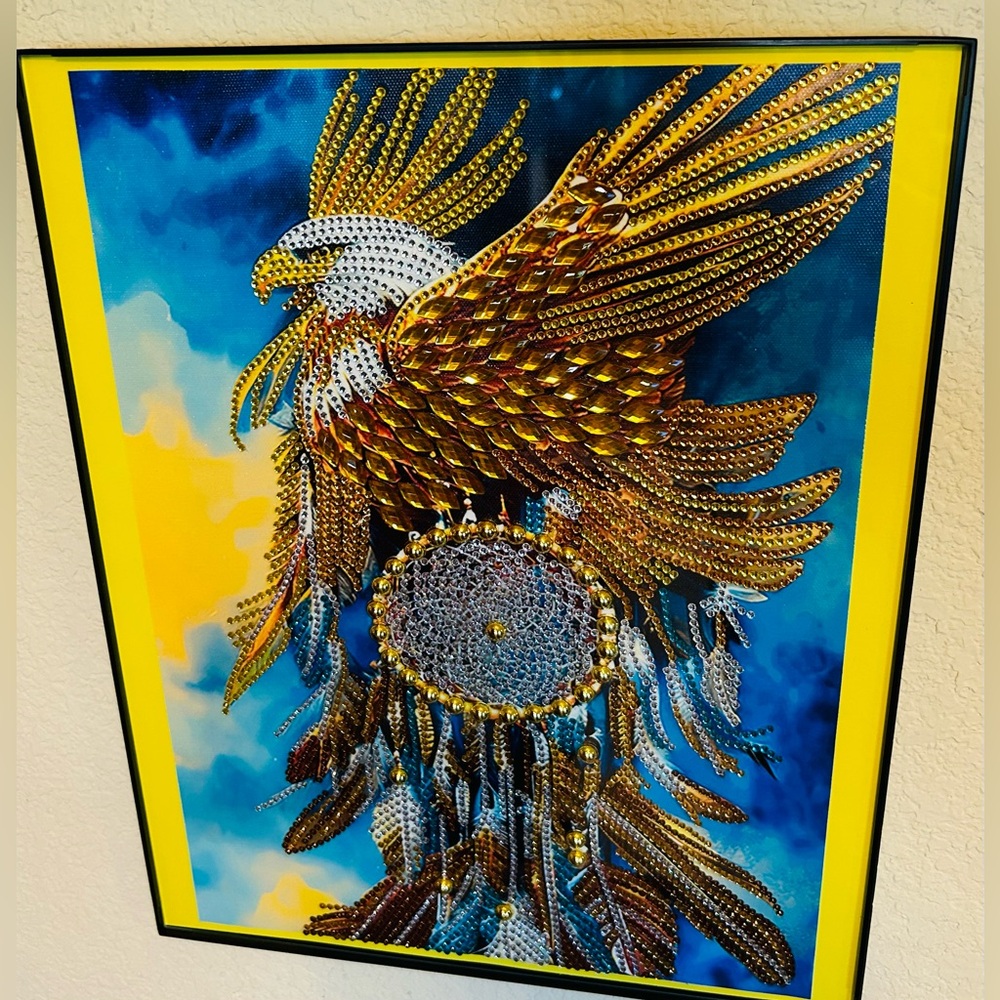 Finished Crystal Rhinestone Eagle Dreamcatcher Diamond Painting